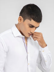 White Structured Formal Shirt