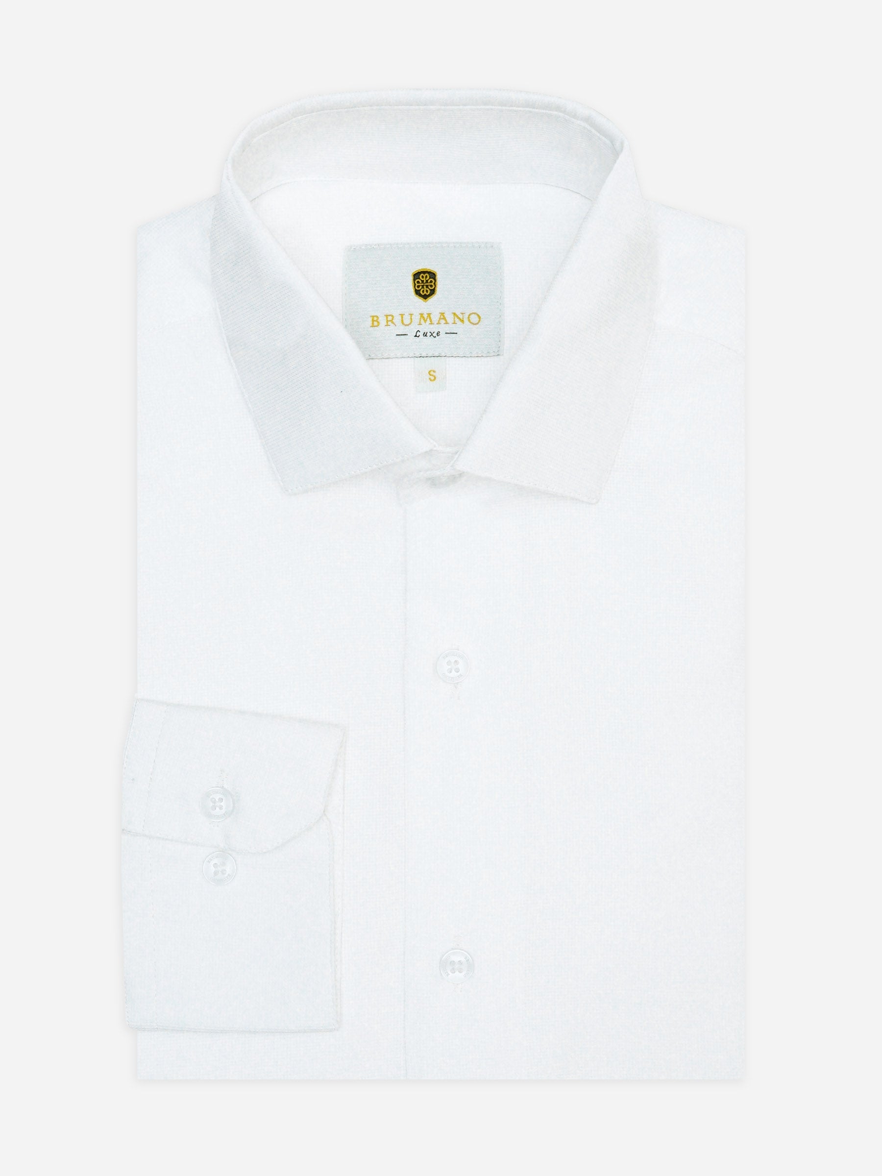 White Structured Shirt With High Collar - Luxe