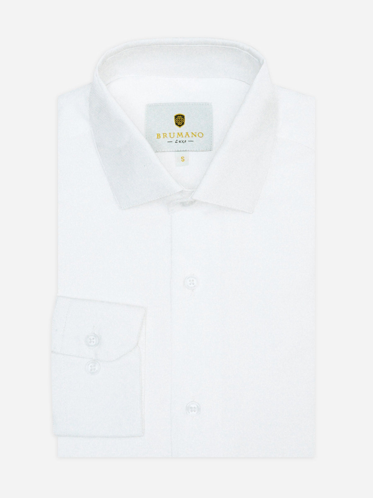 White Structured Shirt With High Collar - Luxe