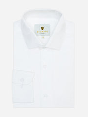 White Structured Shirt With High Collar - Luxe
