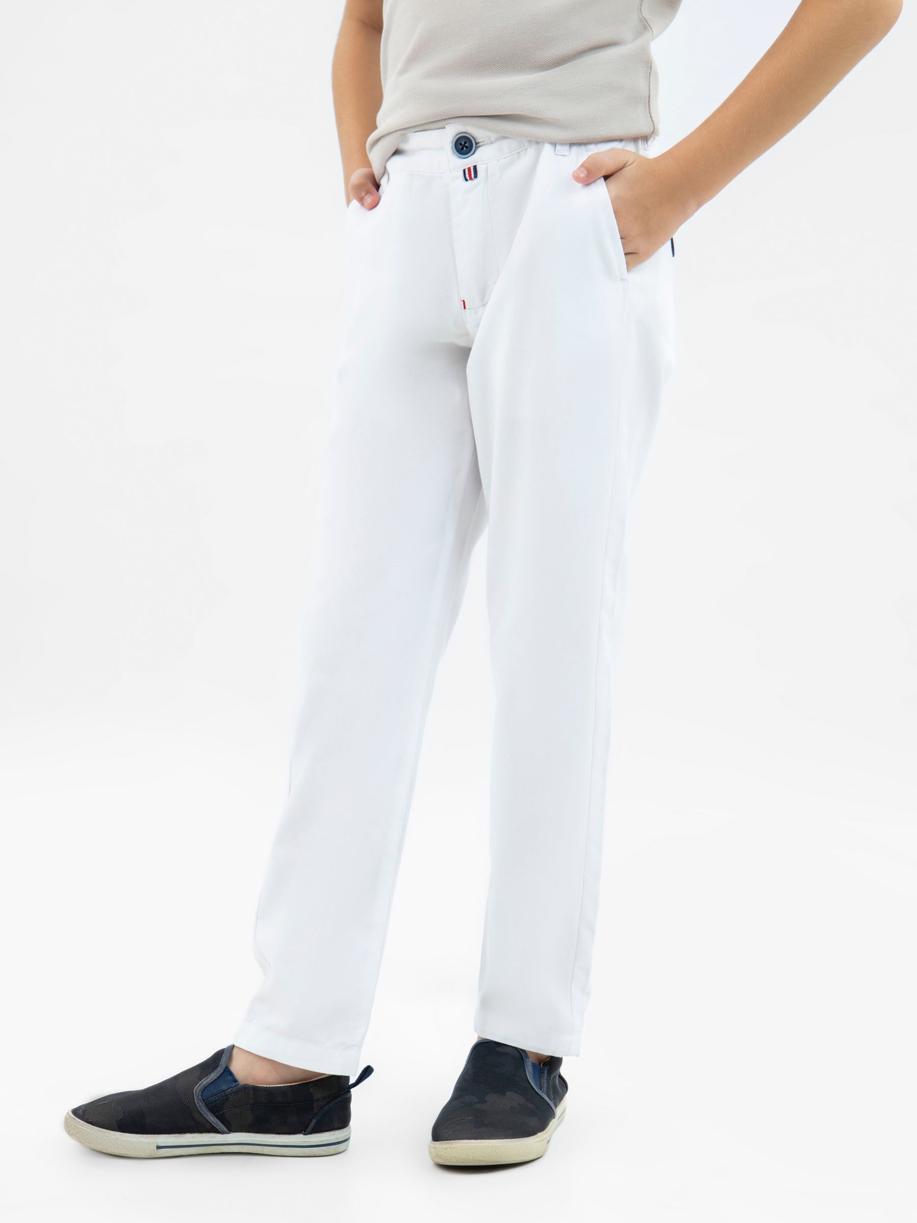 White Twill Casual Chino Trouser
