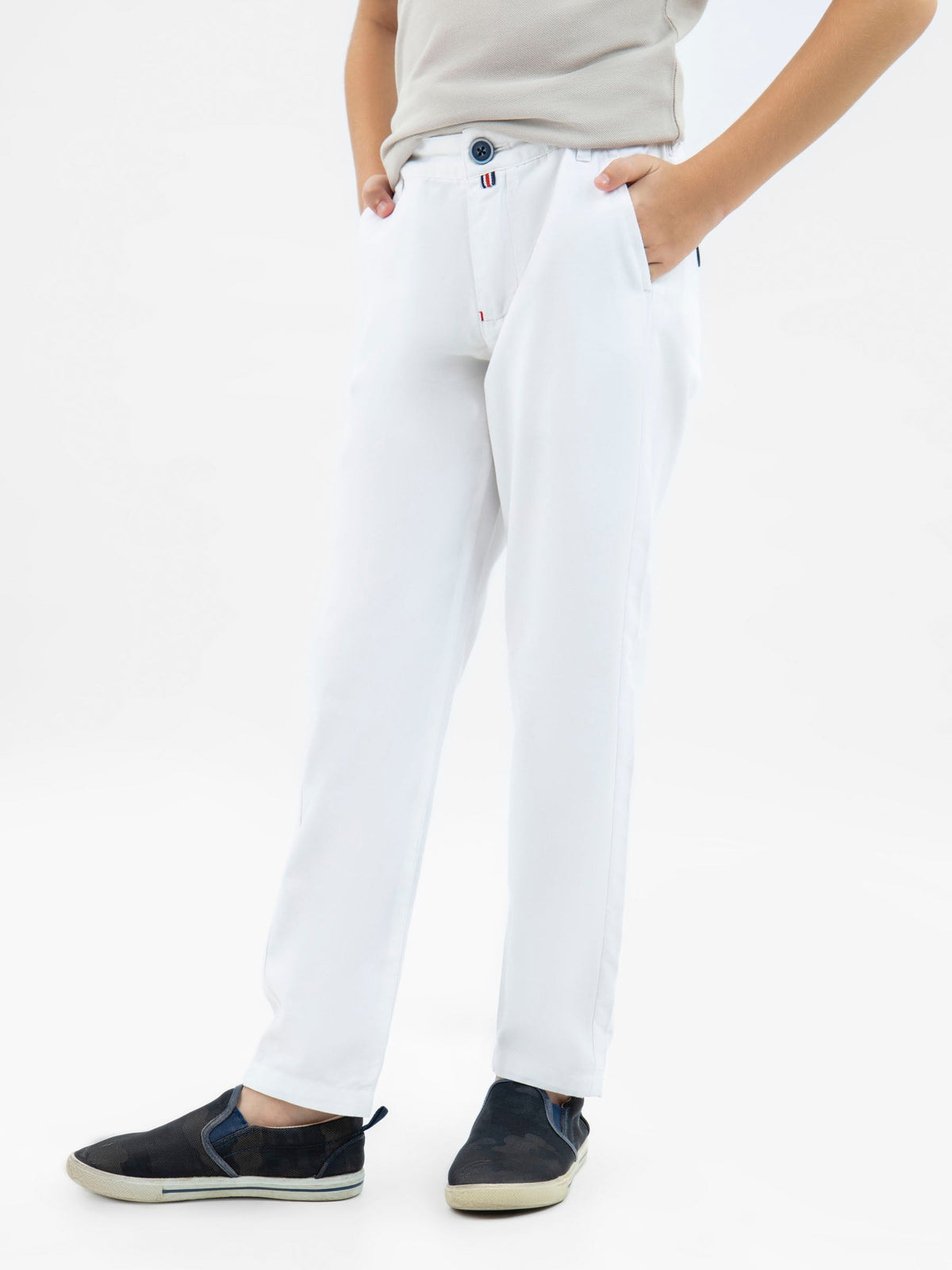 White Twill Casual Chino Trouser