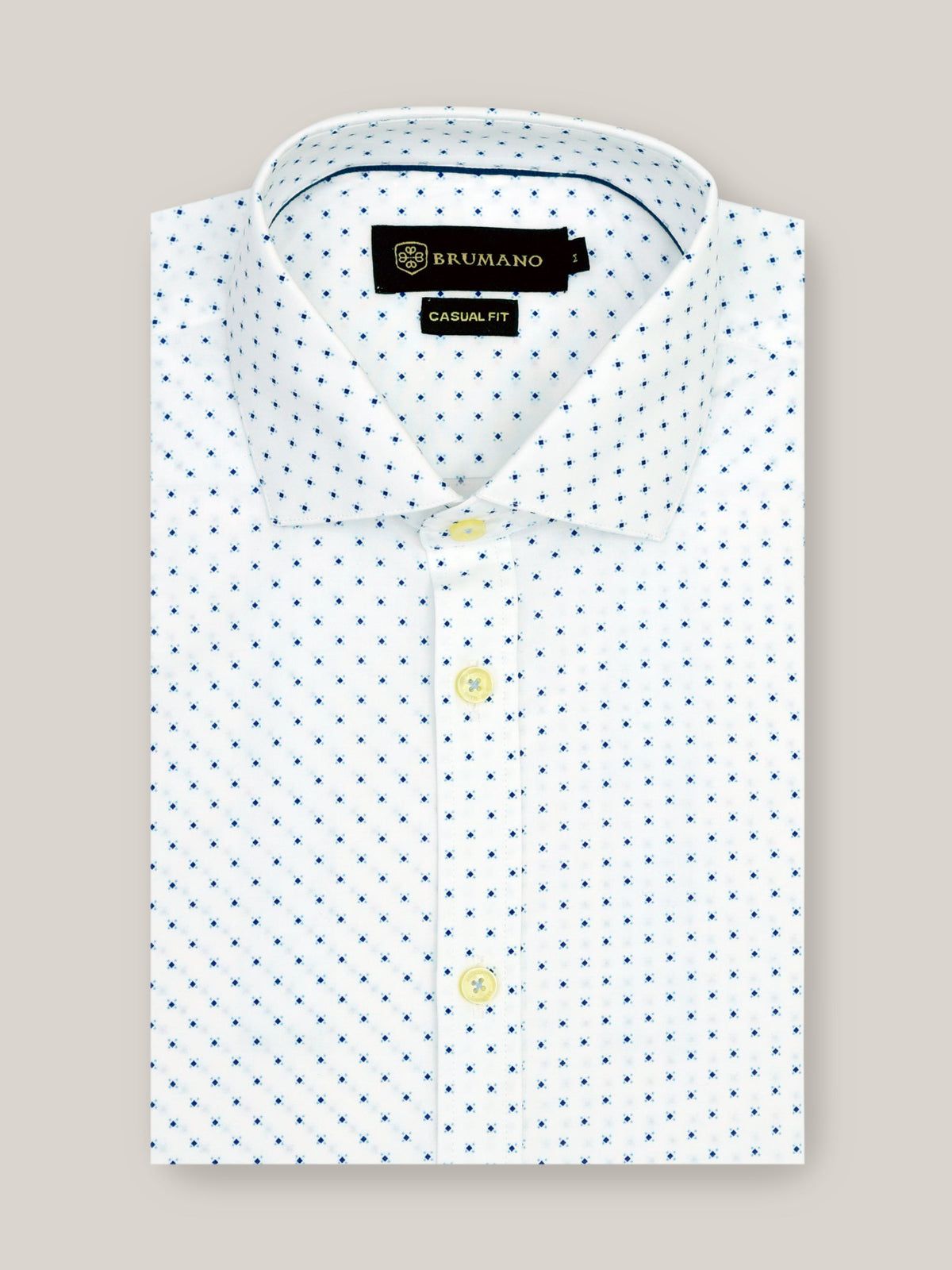 White & Blue Printed Formal Shirt