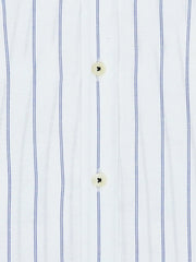 White & Blue Striped Button Down Shirt