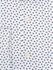 White & Brown Geo Printed Shirt