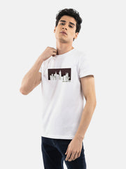 White 'City Rhythm' Graphic Printed T-Shirt