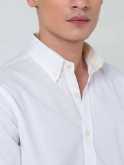 White & Yellow Pinstriped Shirt