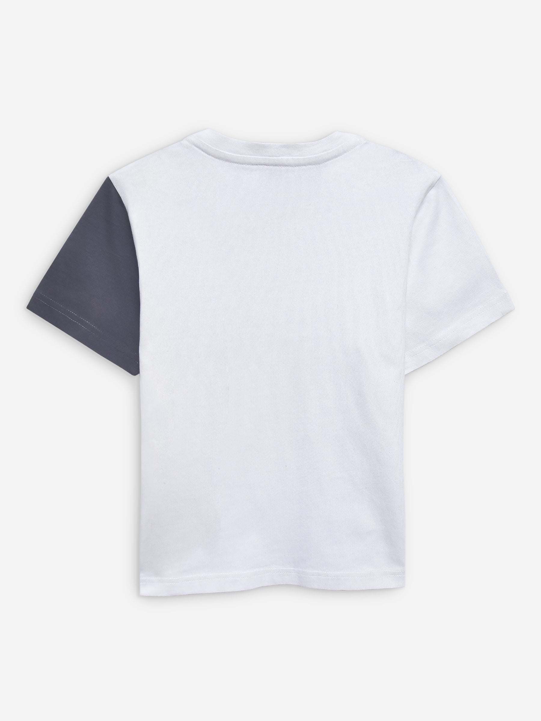 White & Yellow Three Tone Casual T-Shirt