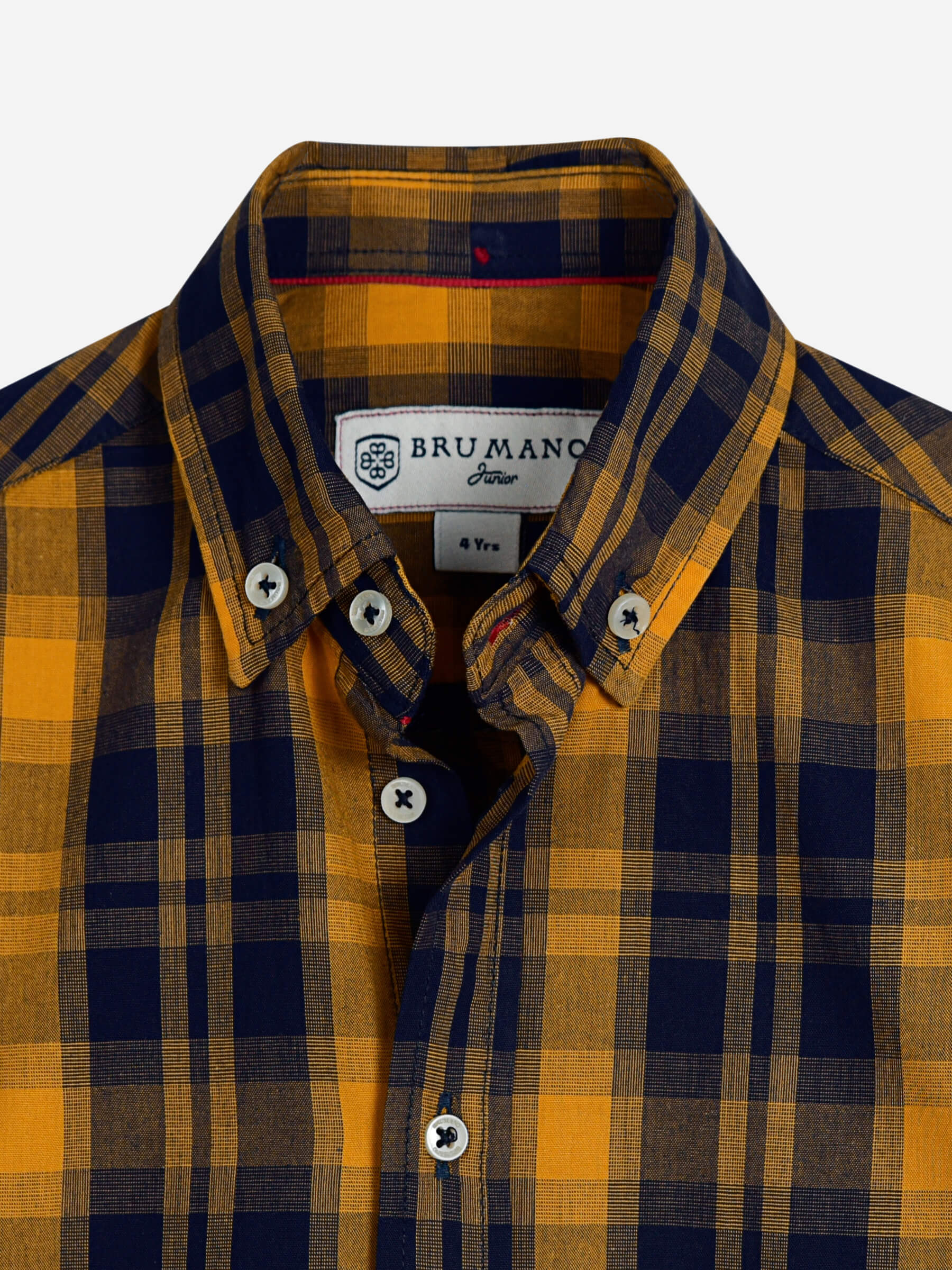 Yellow & Blue Long Sleeve Checkered Shirt