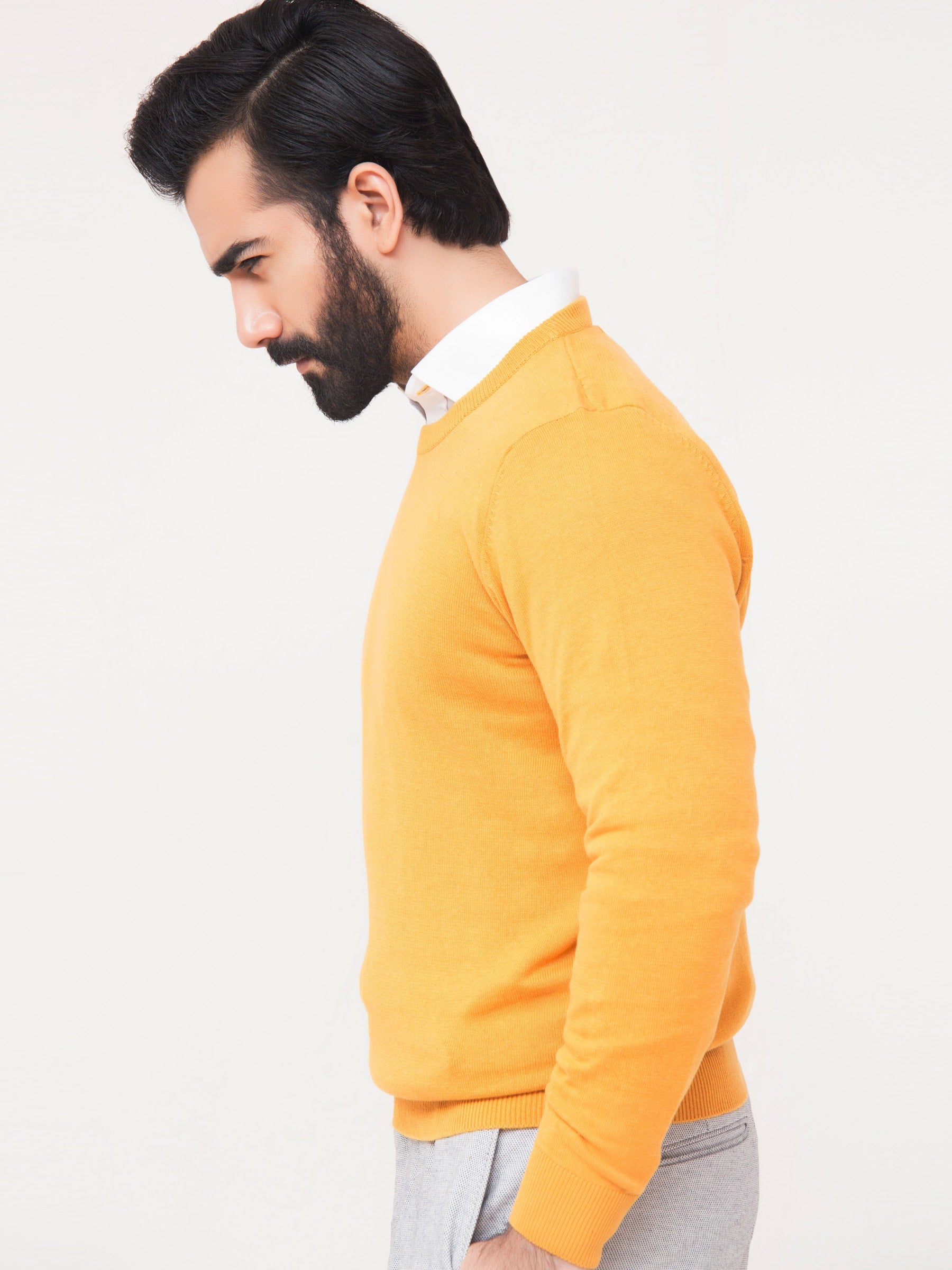 Yellow Crew Neck Sweater