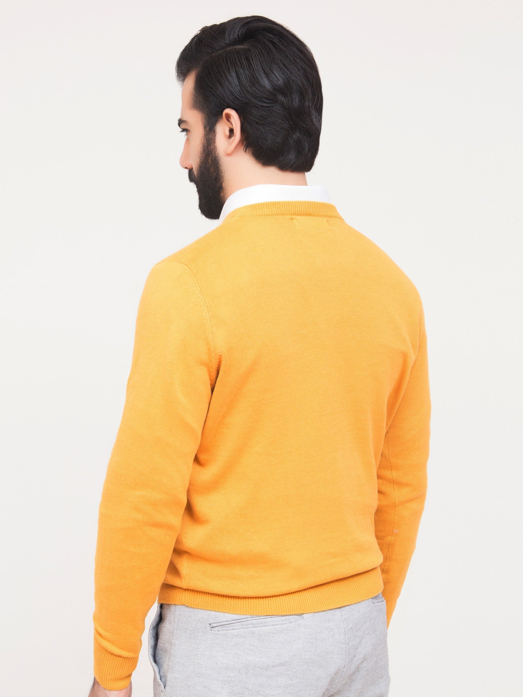 Yellow Crew Neck Sweater