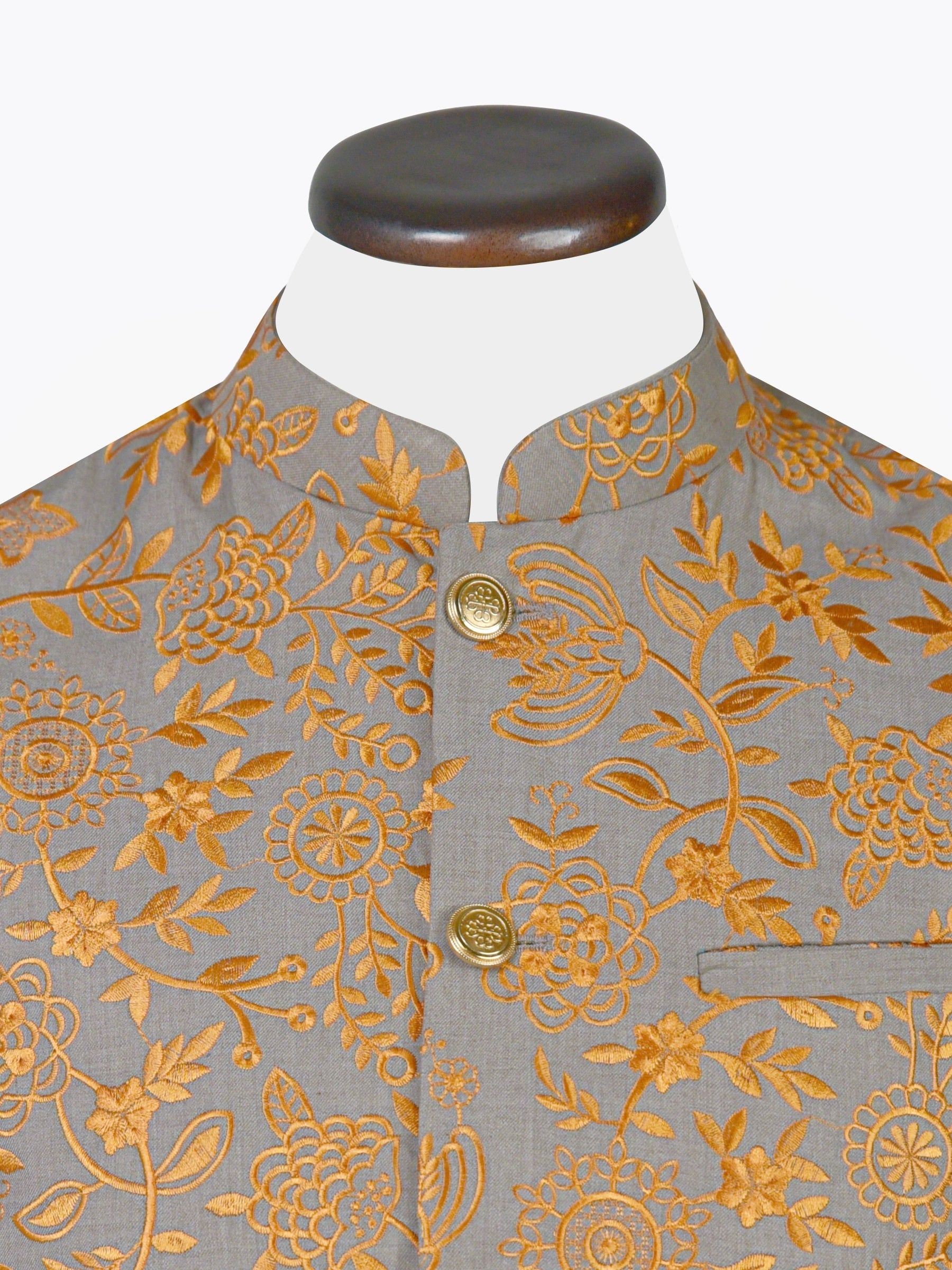 Yellow Embroidered Sartoria Waistcoat