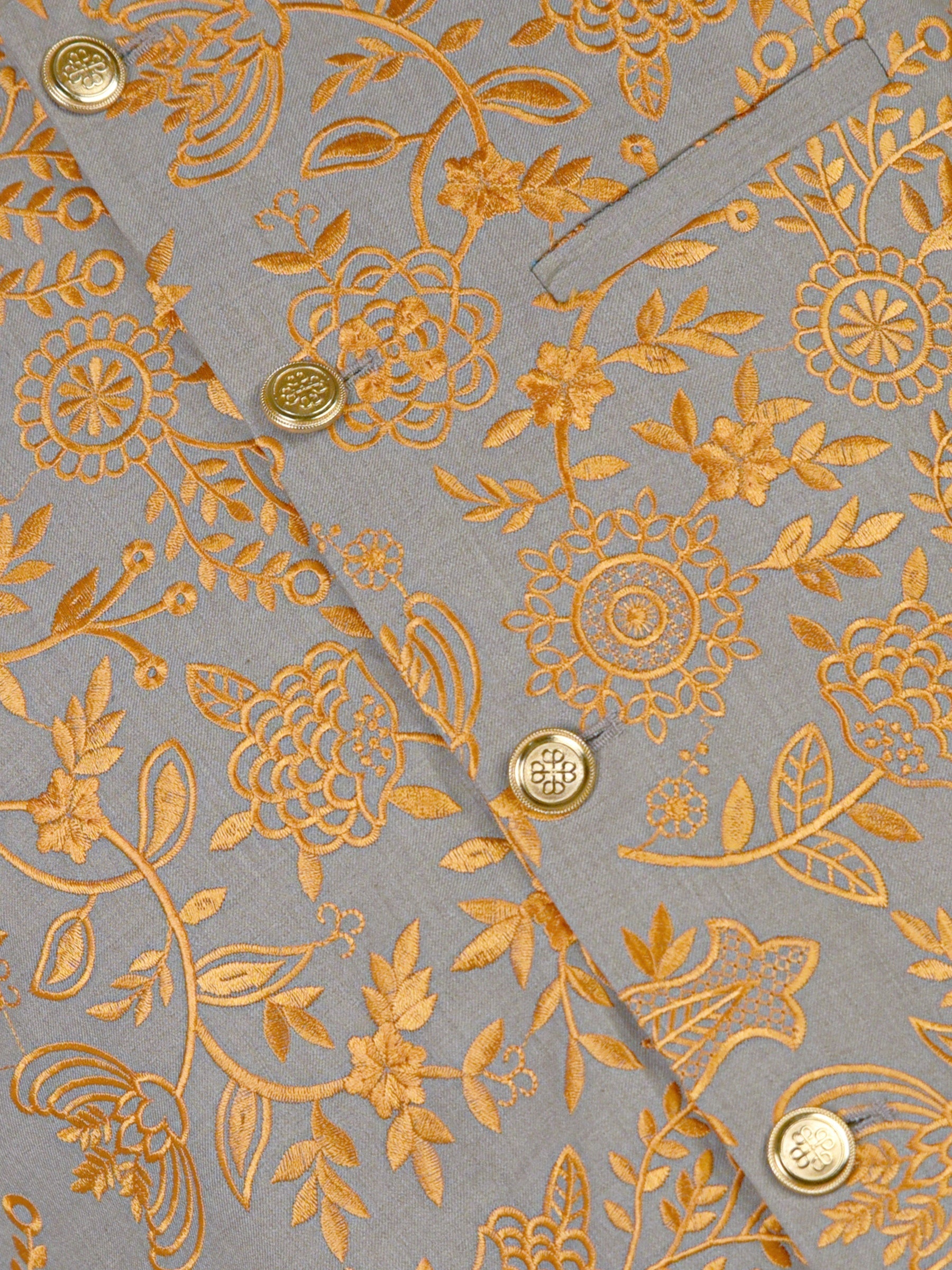 Yellow Embroidered Sartoria Waistcoat