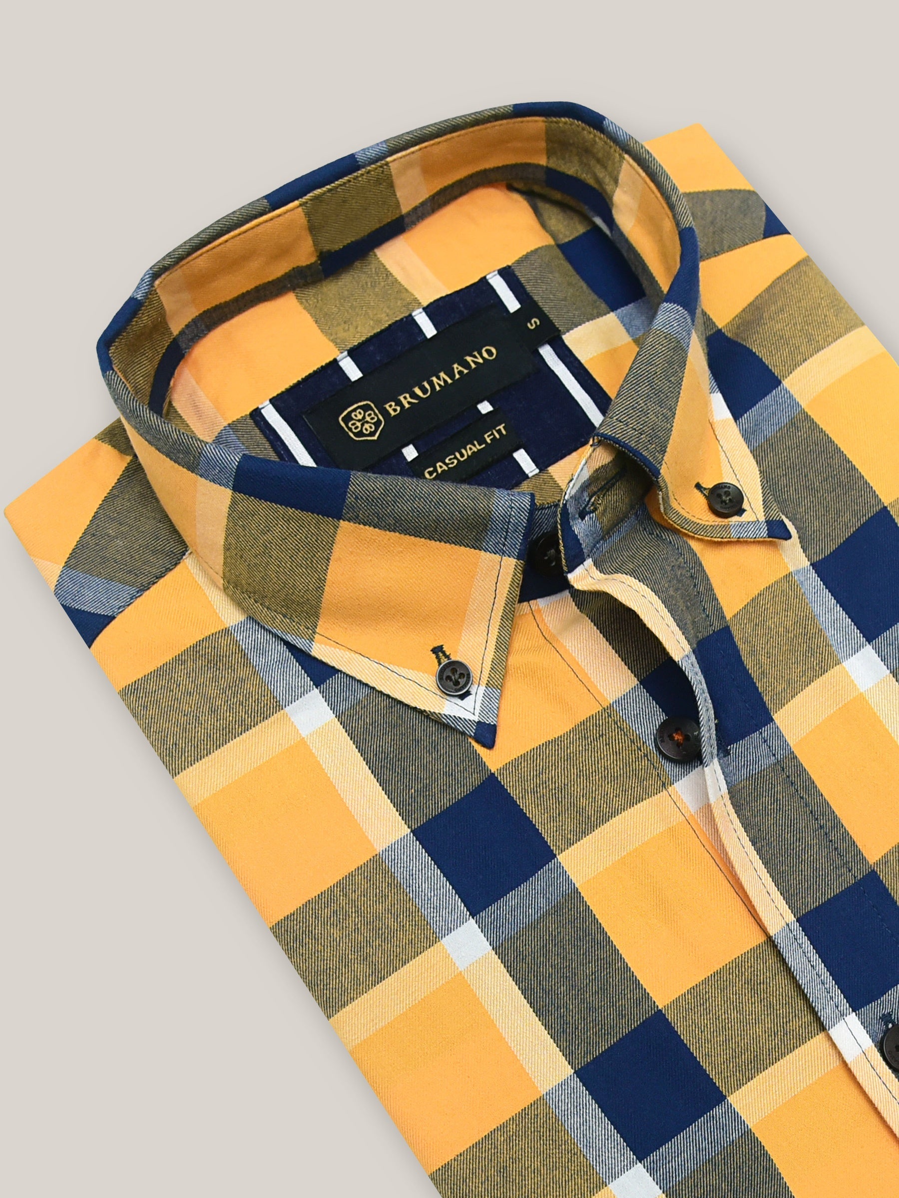 Yellow Flannel Checkered Shirt