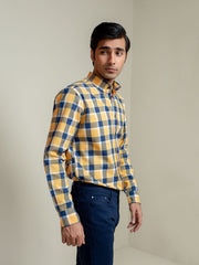Yellow Flannel Checkered Shirt