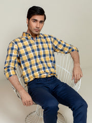 Yellow Flannel Checkered Shirt