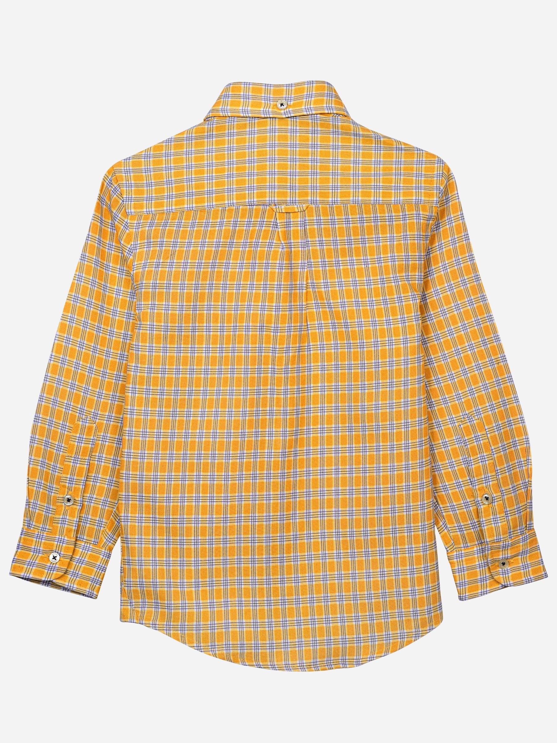 Yellow Gingham Checkered Casual Shirt