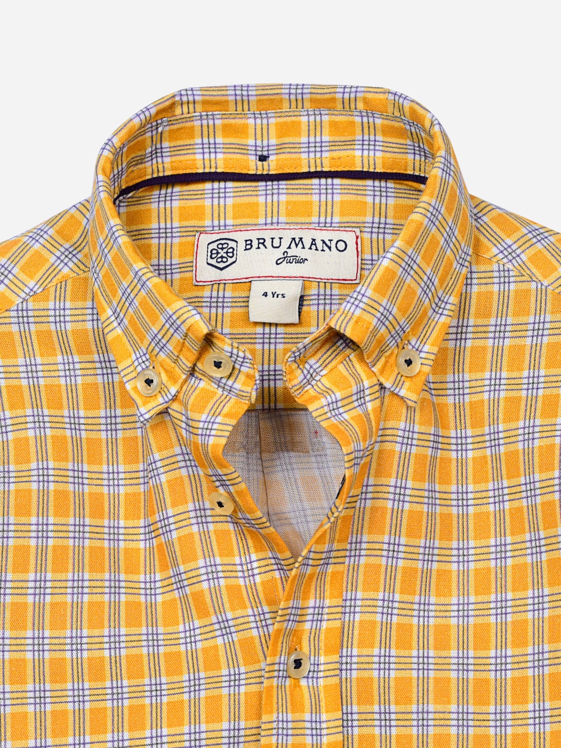 Yellow Gingham Checkered Casual Shirt