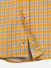 Yellow Gingham Checkered Casual Shirt