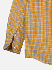 Yellow Gingham Checkered Casual Shirt