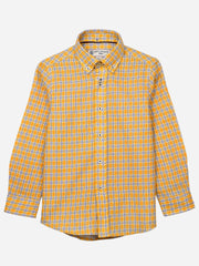 Yellow Gingham Checkered Casual Shirt