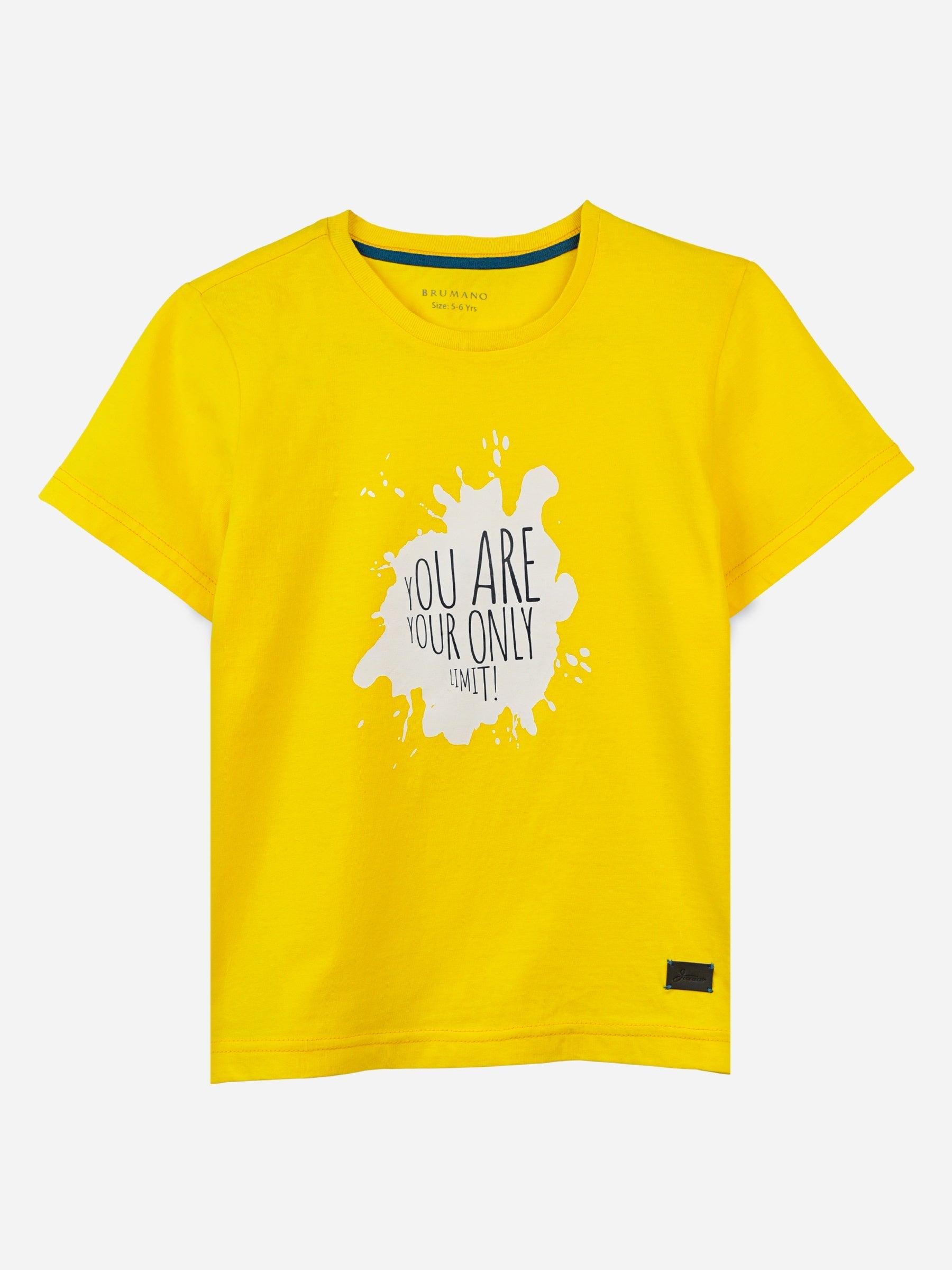 Yellow Graphic Printed Casual T-Shirt