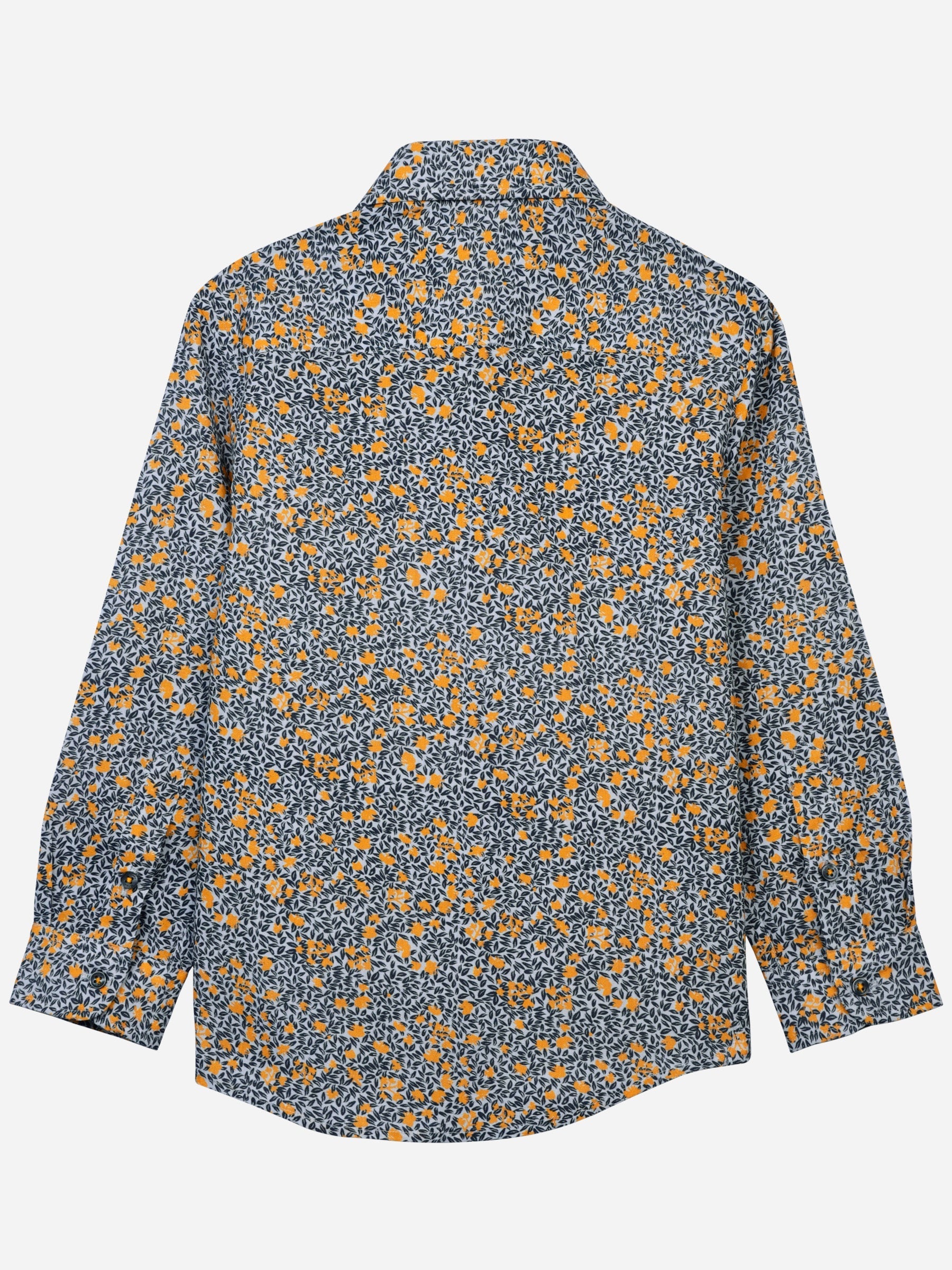 Yellow & Grey Floral Printed Casual Shirt