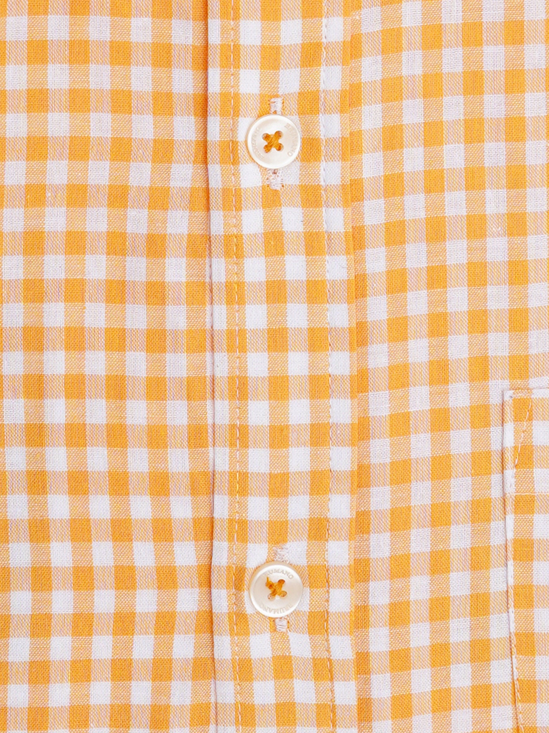Yellow Bold Gingham Checkered Shirt