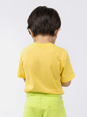 Yellow Basic Crew Neck Casual T-Shirt
