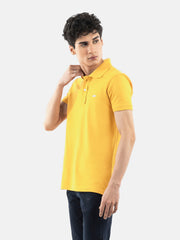Yellow Basic Pique Polo Shirt