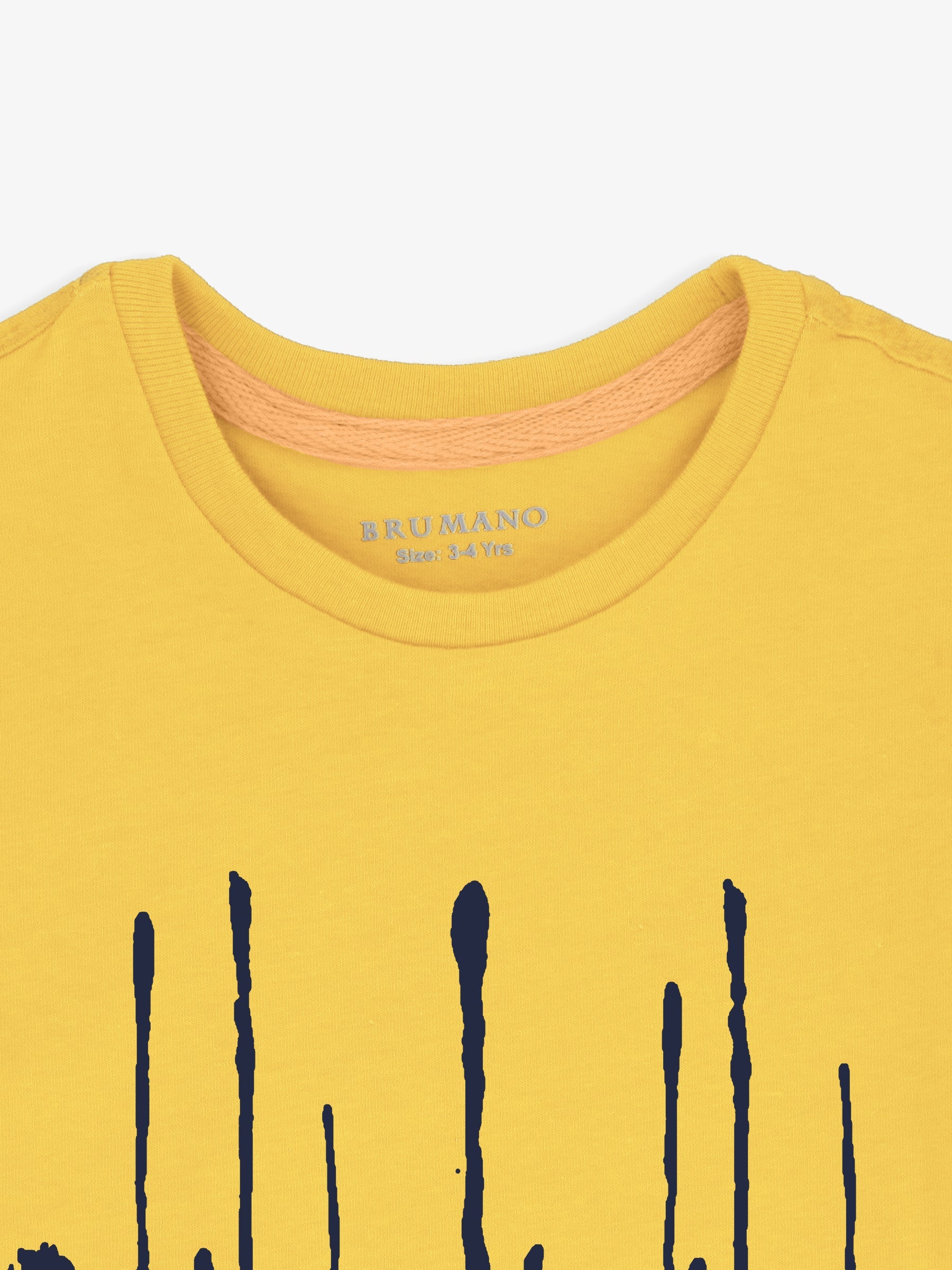 Yellow Printed  'Refresh' Casual tee