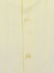 Yellow Structured Striped Formal Shirt