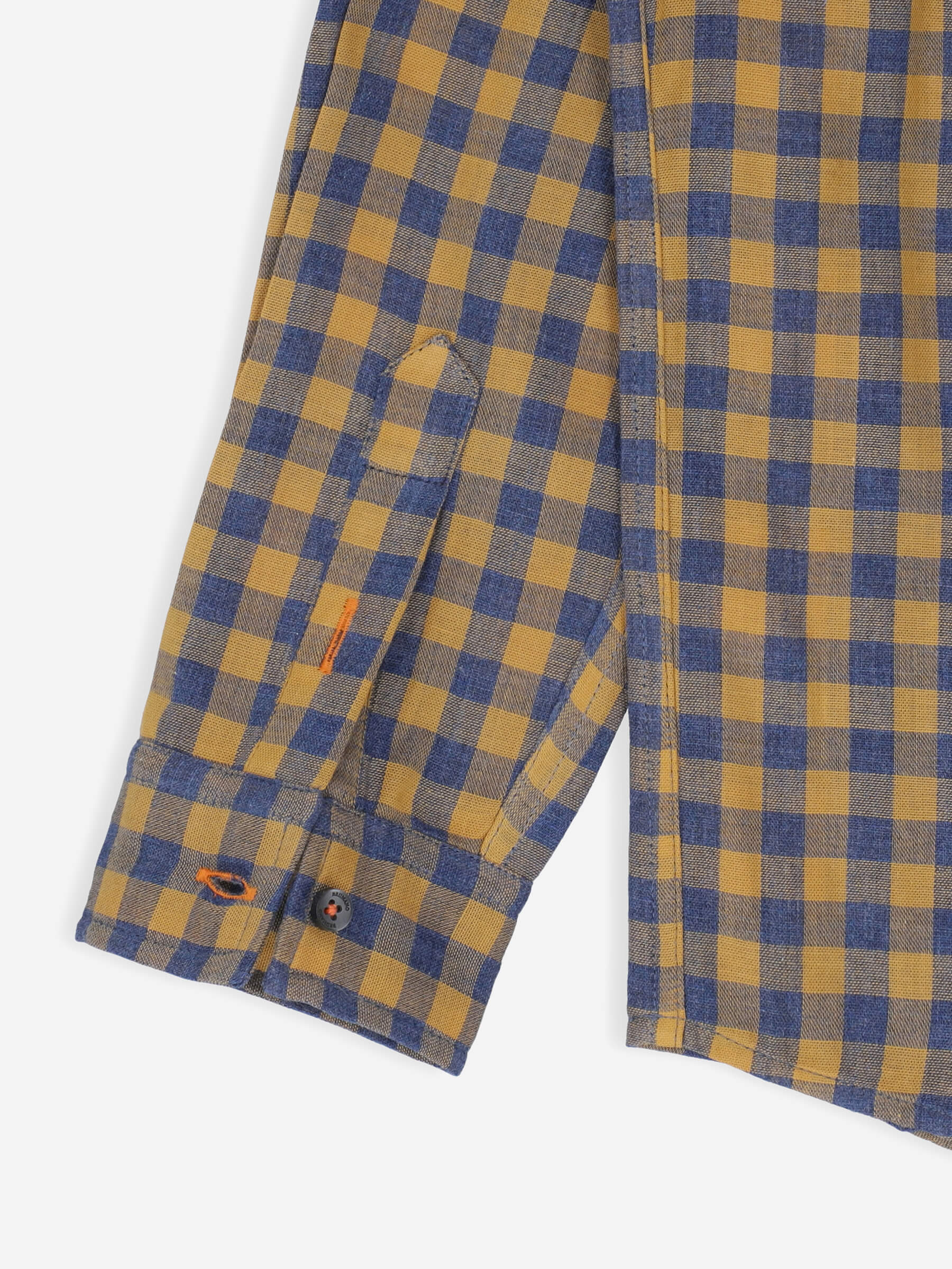 Yellow & Blue Gingham Casual Shirt