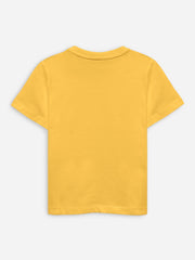 Yellow 'Jeep'' Printed Casual T-Shirt