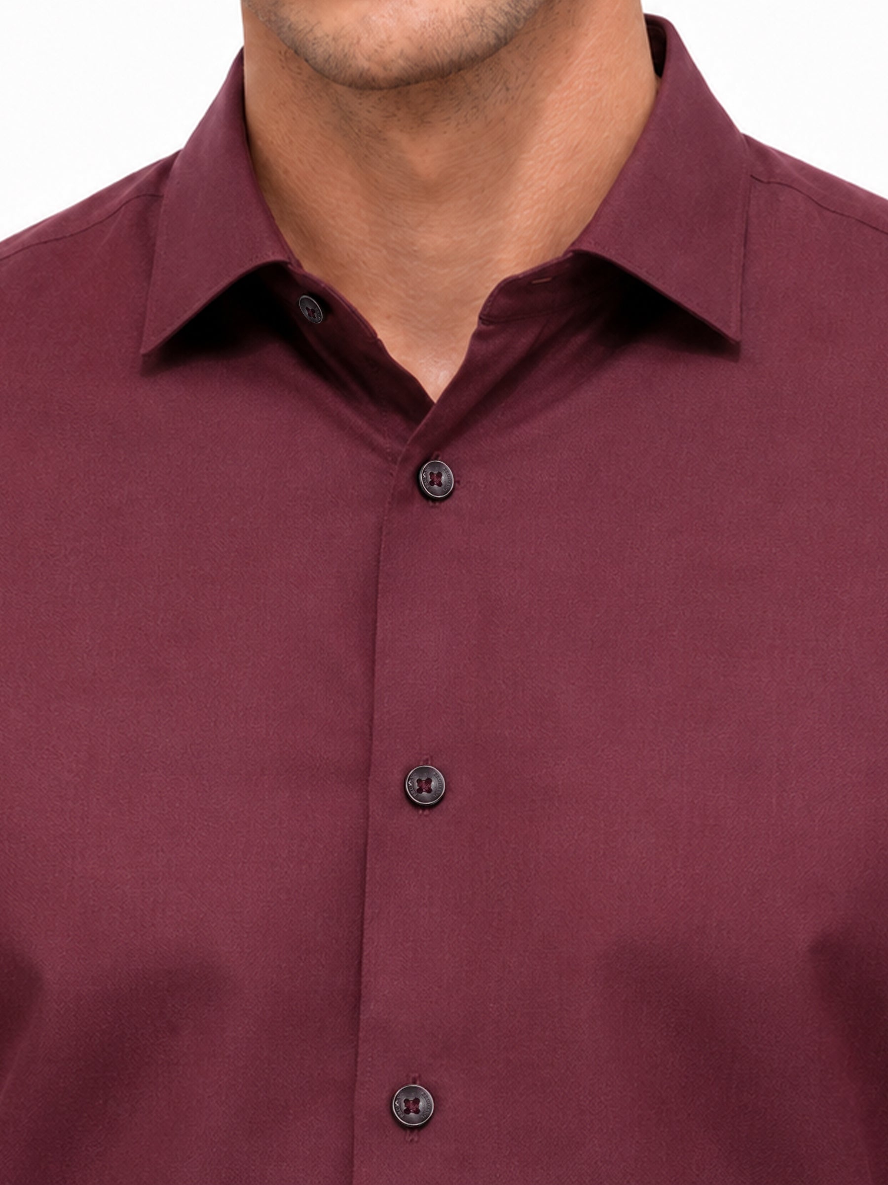 Maroon Structured Classic Formal Shirt