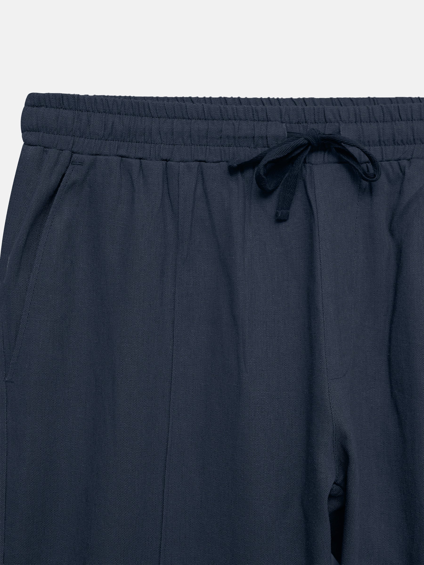 Navy Blue Strech Casual Pajama - Women