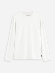 White Long Sleeve Crew Neck T-Shirt - Women