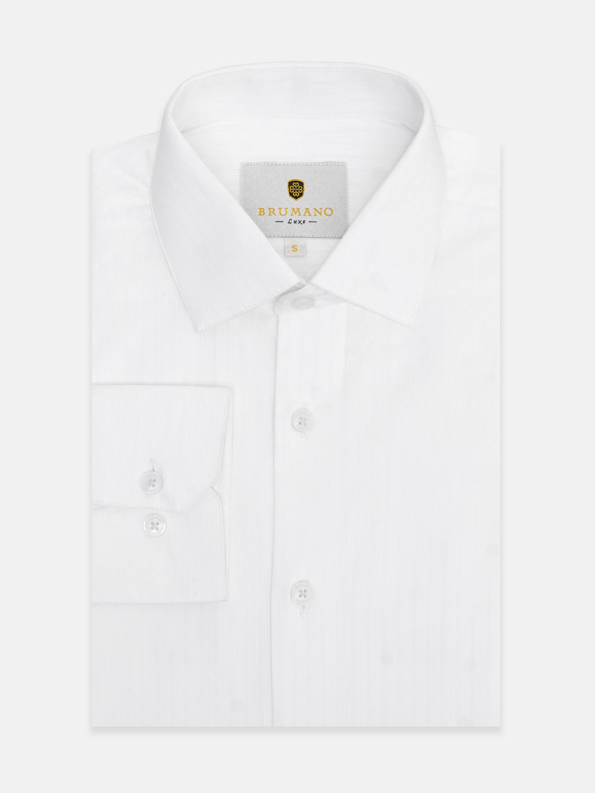 White Multi Self Striped Shirt - Luxe
