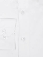 White Self Polka Dot Formal Shirt - Luxe