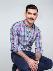 Yellow & Pink Check Shirt