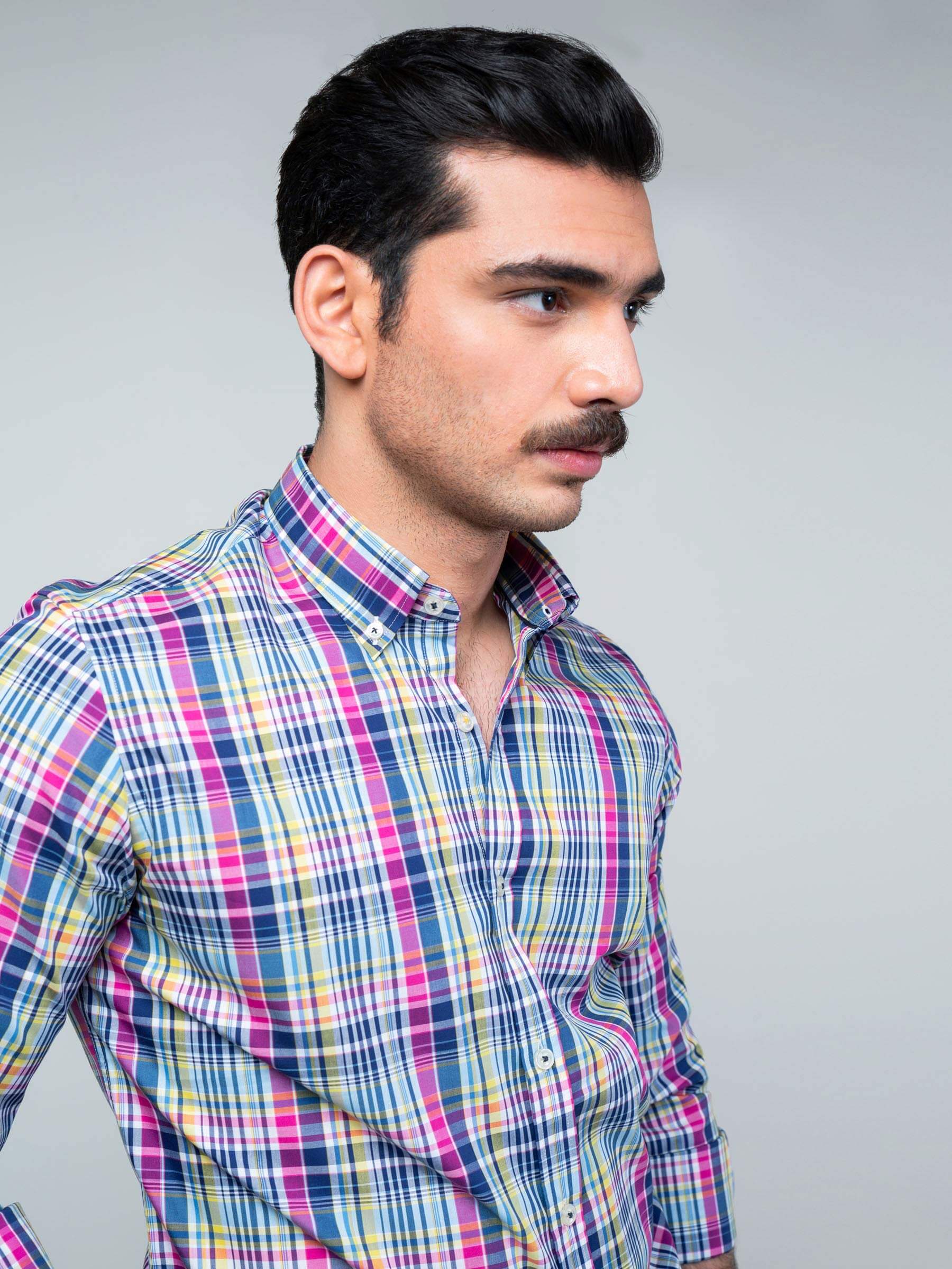 Yellow & Pink Check Shirt