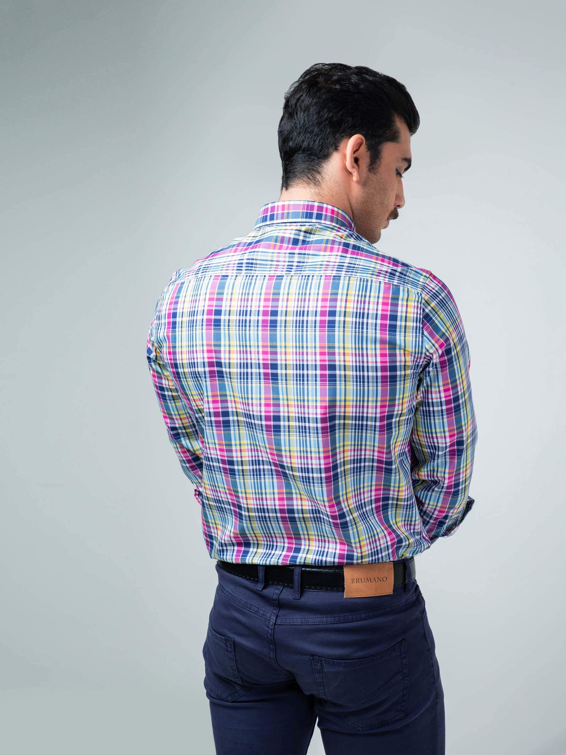 Yellow & Pink Check Shirt