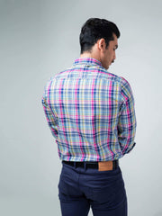 Yellow & Pink Check Shirt