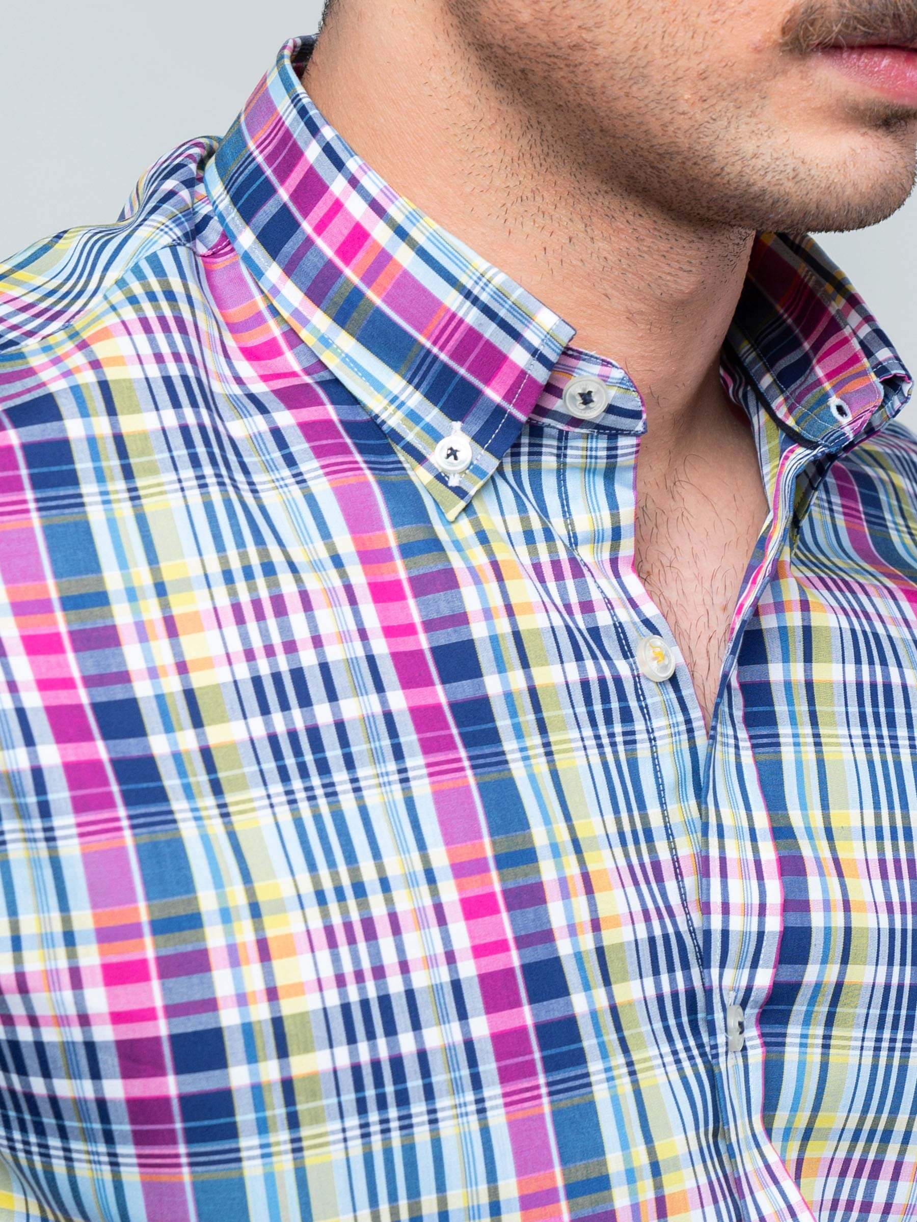 Yellow & Pink Check Shirt